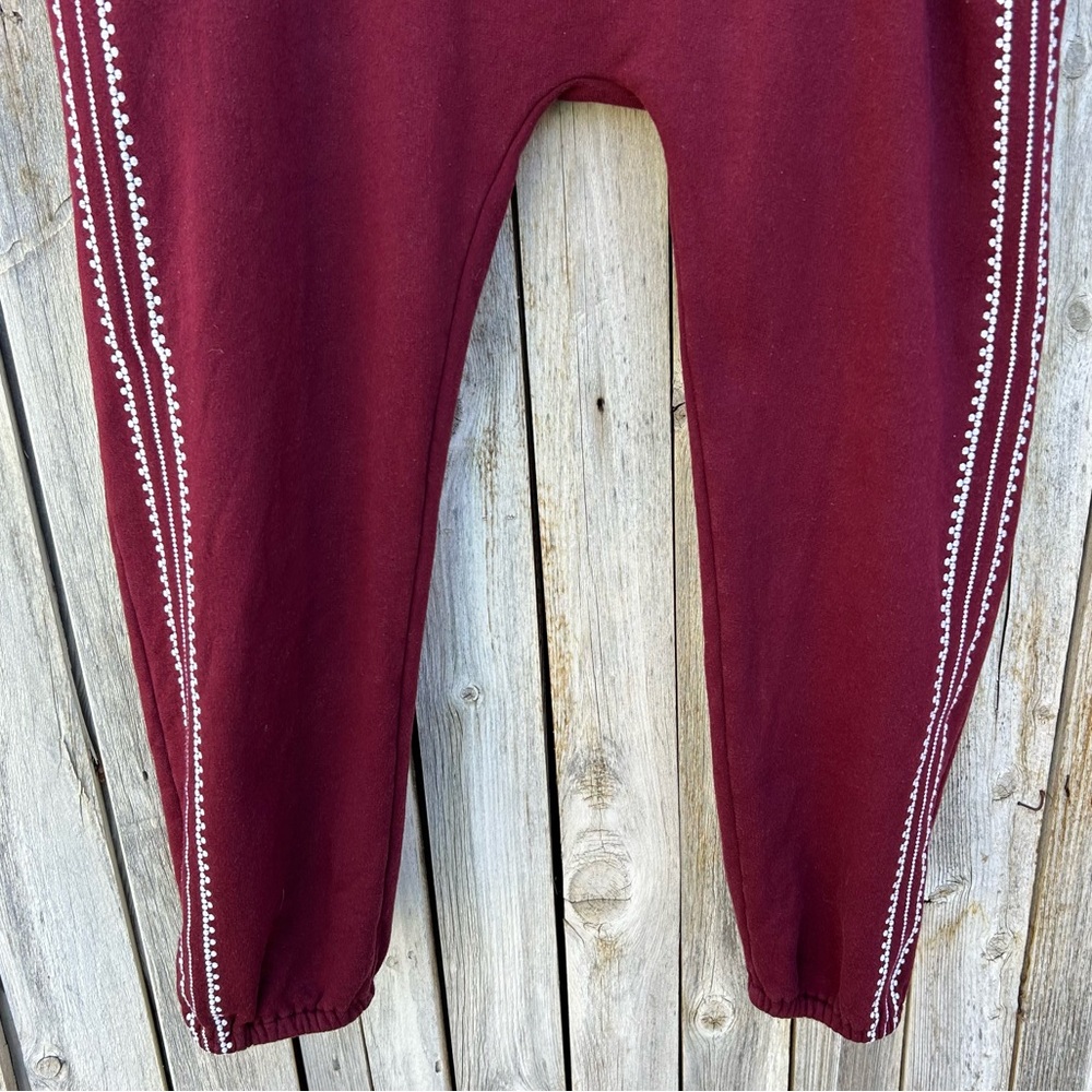 The Upside Phoenix Byron Track Pant Cotton Maroon Burgundy S - Picture 8 of 16